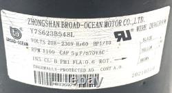 Zhongshan Broad-Ocean Y7S623B548L Condenser Fan Motor 1/10HP 208-230V used MC156