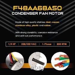 F48AA68A50 pour moteur de ventilateur de condenseur A. O. Smith York Coleman 1/4 HP 208-230V 850RPM