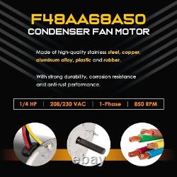 F48AA68A50 pour moteur de ventilateur de condenseur A. O. Smith York Coleman 1/4 HP 208-230V 850RPM