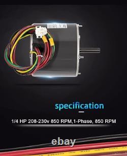 F48AA68A50 pour moteur de ventilateur de condenseur A. O. Smith York Coleman 1/4 HP 208-230V 850RPM F48AA68A50 pour moteur de ventilateur de condenseur A. O. Smith York Coleman 1/4 HP 208-230V 850RPM