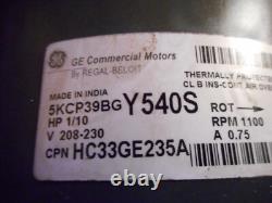 GE 5KCP39BGY540S Moteur de ventilateur de condenseur Carrier HC33GE235A 1/10 HP 230V