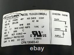 Interlink YSLB-220-8-B002 Lennox 100483-43 Moteur de ventilateur de condenseur neuf sans boîte #MB466