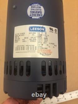 Leeson 111148.00 Moteur de ventilateur à condensateur 1,5 CV, 3PH, 230/460V, 1200 RPM, 56Y Fr