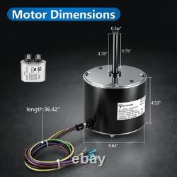 MOT18687 Moteur de ventilateur de condenseur 1/6 HP 825 tr/min, 200-230 V, silencieux et efficace