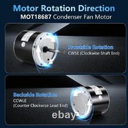 MOT18687 Moteur de ventilateur de condenseur 1/6 HP 825 tr/min, 200-230 V, silencieux et efficace