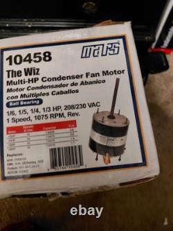 Mars 10458 Moteur de ventilateur de condenseur Wiz 1/5-1/3 HP 208/230V 1075RPM HVAC NEUF
