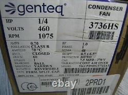 Moteur de condenseur Genteq 3736HS 460v 1/4 HP (1075 RPM) NEUF DANS LA BOÎTE. 70A LIVRAISON GRATUITE