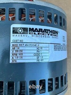 Moteur de souffleur Marathon 1/4 HP 208-230 V, 1625 RPM