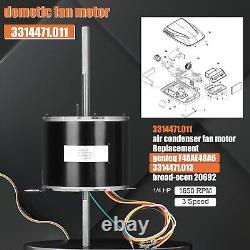 Moteur de ventilateur F48AE48A61 remplace genteq 3314471.001 Dometic 1/4HP 1650RPM/3SPD