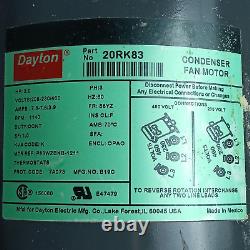 Moteur de ventilateur à condensateur Dayton 20RK83 2 ch 1140 tr/min 60 Hz