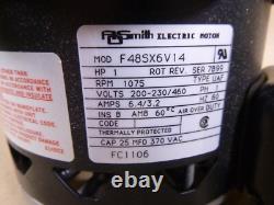 Moteur de ventilateur à condensateur monophasé A. O. Smith 1 HP F48SX6V14 200-230/460 V, FC1106