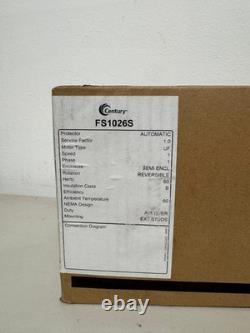 Moteur de ventilateur à condensation CENTURY FS1026S, 1/4 HP, 208-230V, 1075 RPM (NEUF)