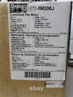 Moteur de ventilateur condenseur DAYTON 4M206J, 1/3 Hp, 1075 tr/min, 60 Hz