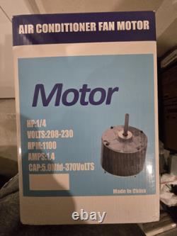 Moteur de ventilateur de condensateur 1/4 HP 1100RPM 208-230V