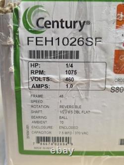 Moteur de ventilateur de condensateur CENTURY FEH1026SF, 1/4 HP, 1075 tr/min, 60Hz 4ME14