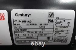 Moteur de ventilateur de condensateur Century FB1076V1 3/4 HP 1075 RPM 208-230/460VAC