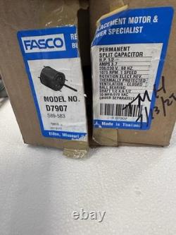 Moteur de ventilateur de condensateur Fasco D7907 1 vitesse 1075 RPM avec condensateur à répartition permanente