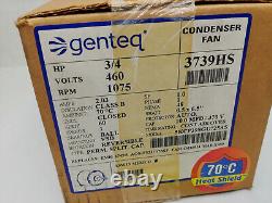 Moteur de ventilateur de condensateur Genteq 3739HS PSC 3/4 Hp 460V à balle VSD 1Ph arbre. 5-6,5 NOS