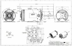 Moteur de ventilateur de condenser Century H1052av1, 1140 tr/min, 2 ch