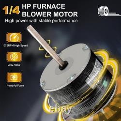 Moteur de ventilateur de condenseur 1/4 HP 1075 RPM OEM avec capacités de rotation réversible