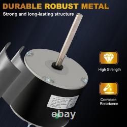 Moteur de ventilateur de condenseur 1/4 HP 1075 RPM OEM avec capacités de rotation réversible