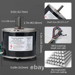 Moteur de ventilateur de condenseur AC 5KCP39GGV570S 1/8 HP GE Trane amélioré 208-230V 825 RPM