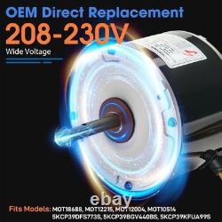 Moteur de ventilateur de condenseur AC 5KCP39GGV570S 1/8 HP GE Trane amélioré 208-230V 825 RPM