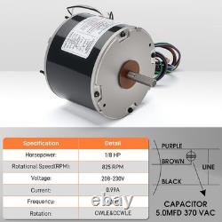 Moteur de ventilateur de condenseur AC 5KCP39GGV570S 1/8 HP GE Trane amélioré 208-230V 825 RPM