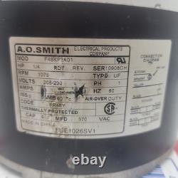 Moteur de ventilateur de condenseur AO SMITH F48K92A01 1/4HP 1075RPM 208/230V 60 HZ FSE1026SV1