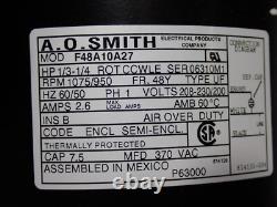 Moteur de ventilateur de condenseur AO Smith F48A10A27 CCWLE 1/3-1/4 HP, neuf