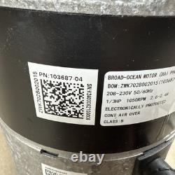 Moteur de ventilateur de condenseur BroadOcean ZWK702B002015 1/3HP 208-230V 103687-04 (MT24)