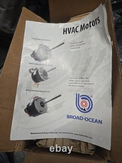 Moteur de ventilateur de condenseur Broad-Ocean A1405, 1/3 HP, 825 RPM, 1,9 AMP