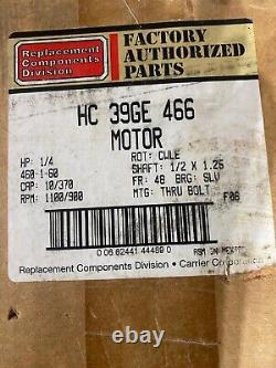 Moteur de ventilateur de condenseur Carrier / GE, HC39GE466A, 1/4HP, 460/1 1100RPM, CW FR4