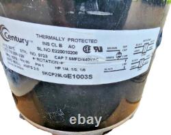 Moteur de ventilateur de condenseur Century 9723 1075 RPM, 1/4-1/5-1/6 HP, 208-230Vac Cadre 42