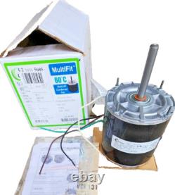 Moteur de ventilateur de condenseur Century 9723 1075 RPM, 1/4-1/5-1/6 HP, 208-230Vac Cadre 42
