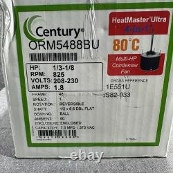 Moteur de ventilateur de condenseur Century ORM5488BU 1/3 à 1/8 Hp 825 RPM HVAC Neuf