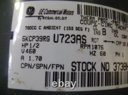 Moteur de ventilateur de condenseur GE par Regal 3738HS PSC 1/2Hp 460 V 1075 RPM avec protection thermique