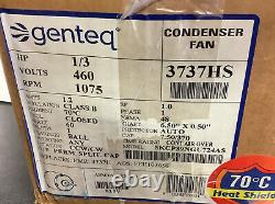 Moteur de ventilateur de condenseur Genteq 3737HS 1/3 HP 1075 RPM 460 Volts