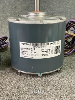 Moteur de ventilateur de condenseur Genteq 5KCP39JFV942S, HP 1/3 830 RPM Électrique Lot de 2