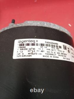 Moteur de ventilateur de condenseur Genteq F48AG54A50 1184092 1/4 HP 850 tr/min 208-230 V testé