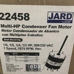 Moteur de ventilateur de condenseur Jard pour unité de climatisation centrale 1075 tr/min Universel de 1/6 à 1/3 HP