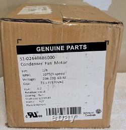 Moteur de ventilateur de condenseur Luxaire S1-02440886000 1/8hp 1075 RPM 208-230v Nouveau
