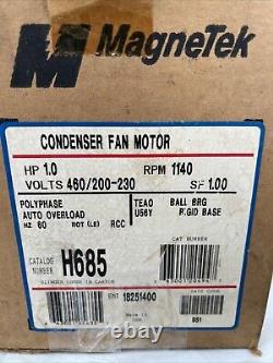 Moteur de ventilateur de condenseur Magnetek 10-182514-01, 460/200-230 V, 1 HP, 1140 RPM, 3PH