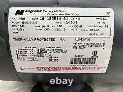 Moteur de ventilateur de condenseur Magnetek 10-182514-01, 460/200-230 V, 1 HP, 1140 RPM, 3PH