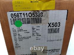 Moteur de ventilateur de condenseur Marathon Motors 056T11o5303, 1-1/2 Hp, cadre 56Y NOS