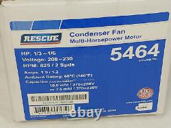 Moteur de ventilateur de condenseur RESCUE 5464 (825 tr/min 2 vitesses, 1/3-1/6 HP, 208-230V)