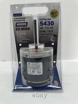 Moteur de ventilateur de condenseur US Motors 5430 RESCUE EZ-Wire, 208-230V, 1/3-1/6 HP, 1075