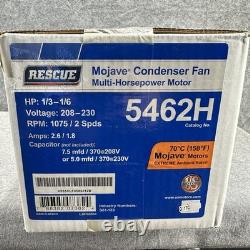 Moteur de ventilateur de condenseur US Motors 5462H Rescue 5.6 208-230V 1/3-1/6 HP Mojave 70C
