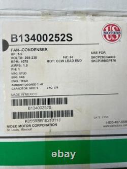 Moteur de ventilateur de condenseur US Motors B13400252S K55HXRBB-1821 1/6 HP, 208-230V, 1 PH Moteur de ventilateur de condenseur US Motors B13400252S K55HXRBB-1821 1/6 HP, 208-230V, 1 PH