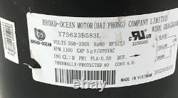 Moteur de ventilateur de condenseur Zhongshan Broad-Ocean 1/12HP 208-230V Y7S623B583L utilisé MB320